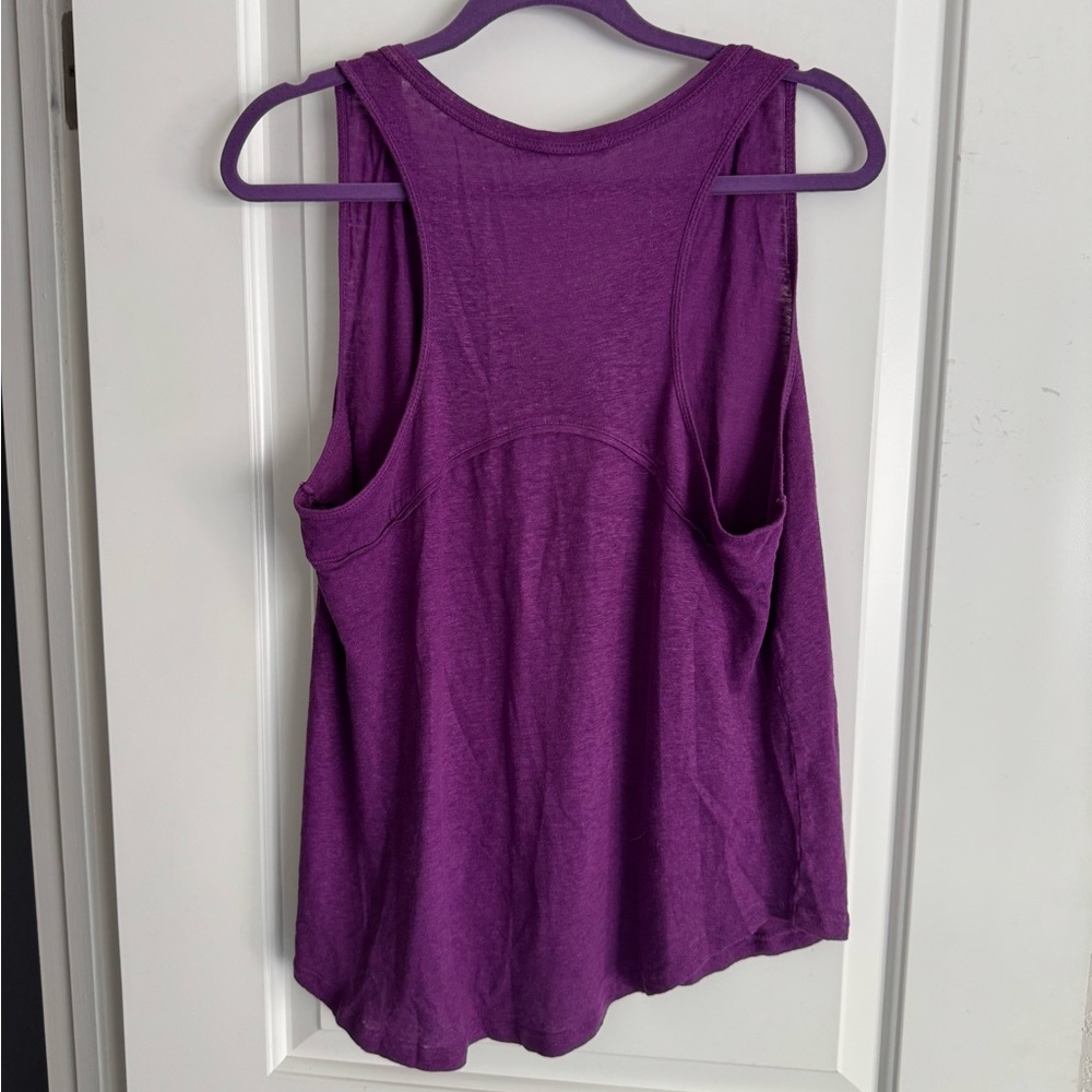 ATHLETA, asymmetrical, relaxed, magenta tank - Picture 2 of 4